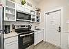 Kitchen area with coffee maker 