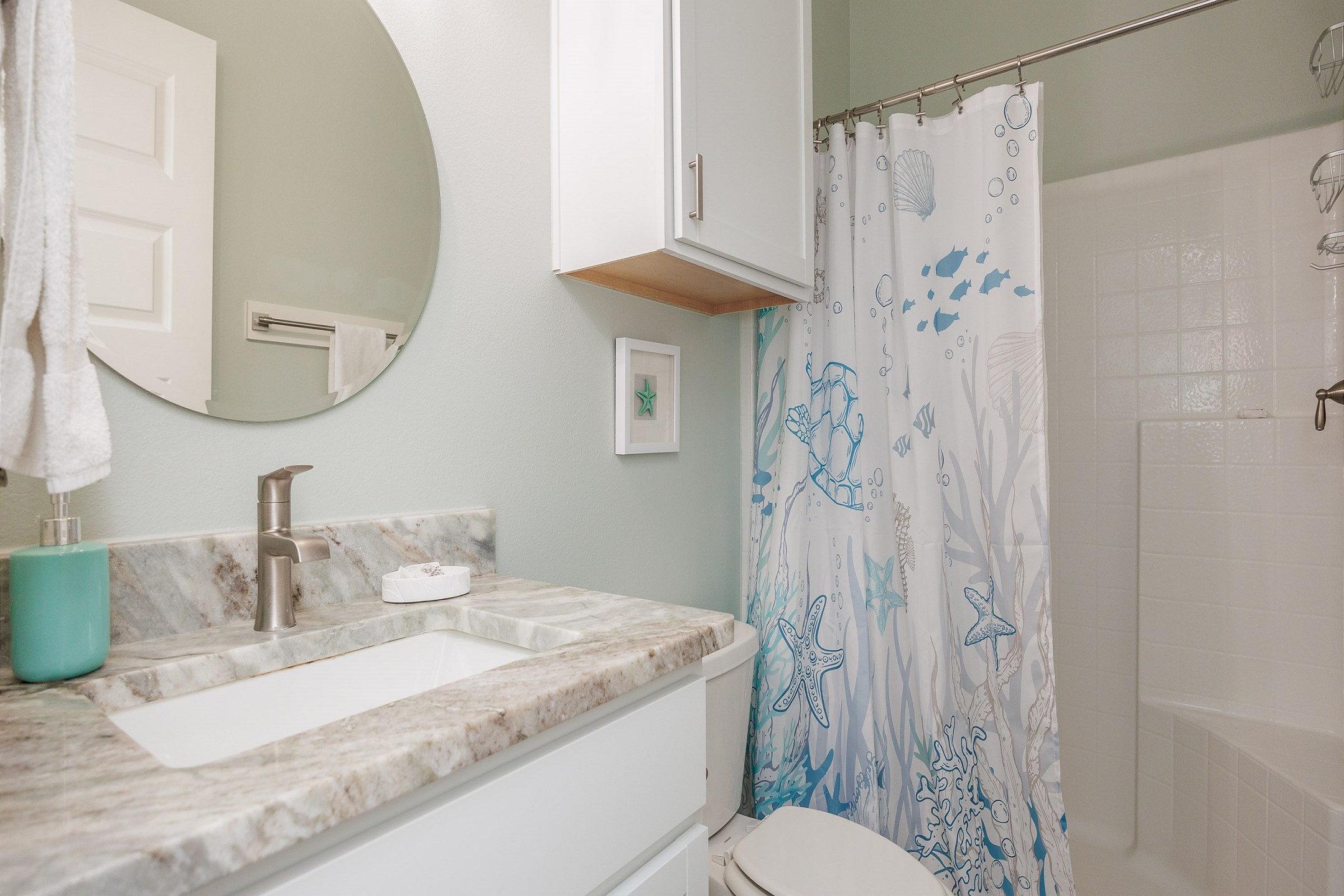 Guest bathroom with walk in shower