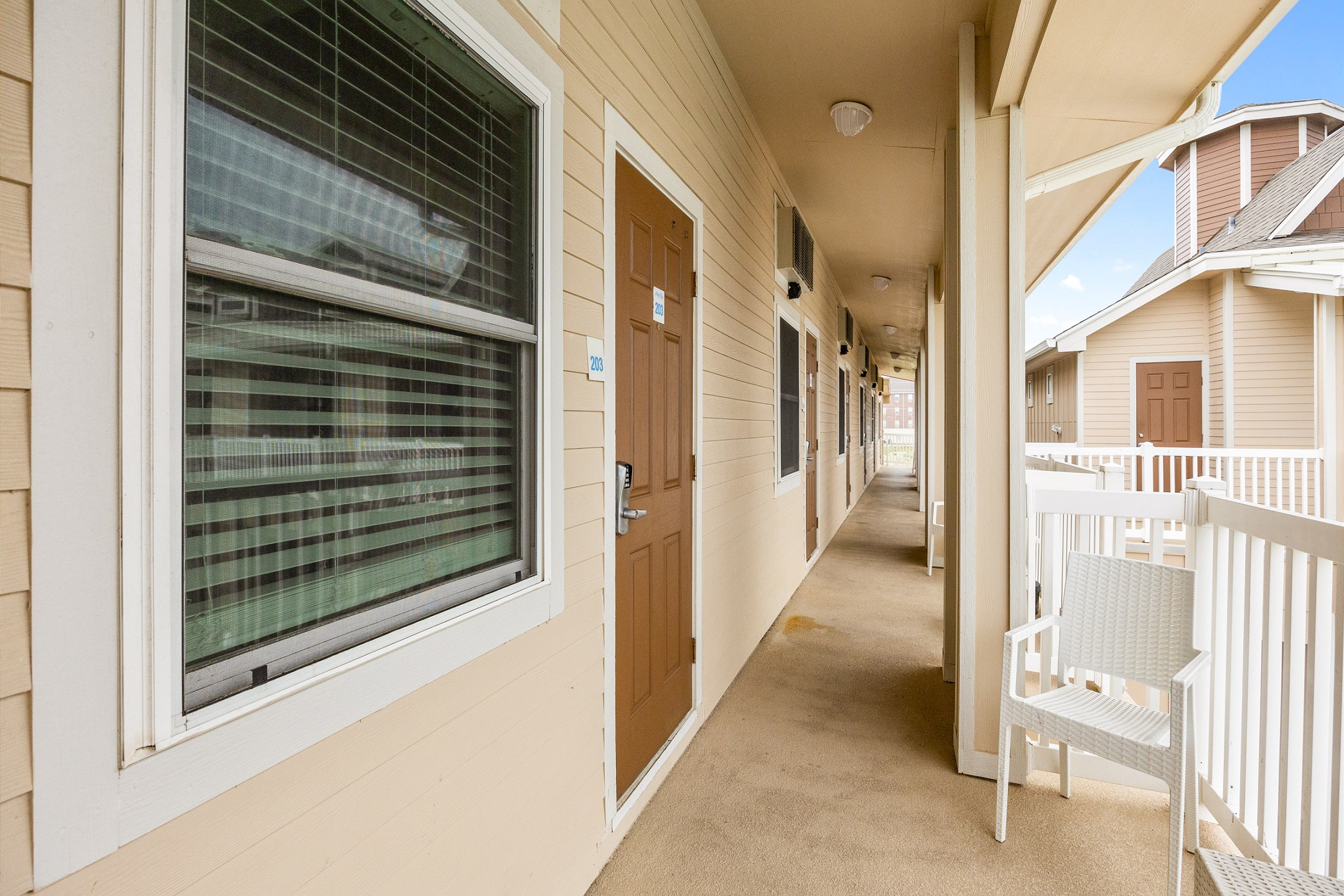 Front entrance on the second floor