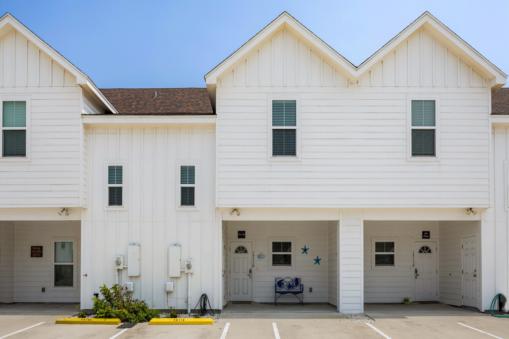 Front view of the property with two reserved parking spots