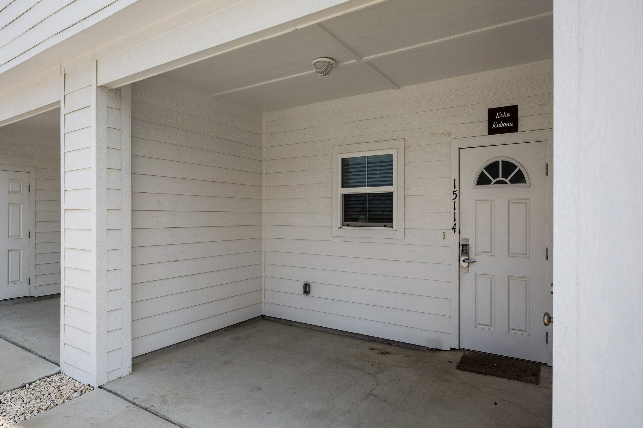 Front entrance to property with a coded lock for added security 