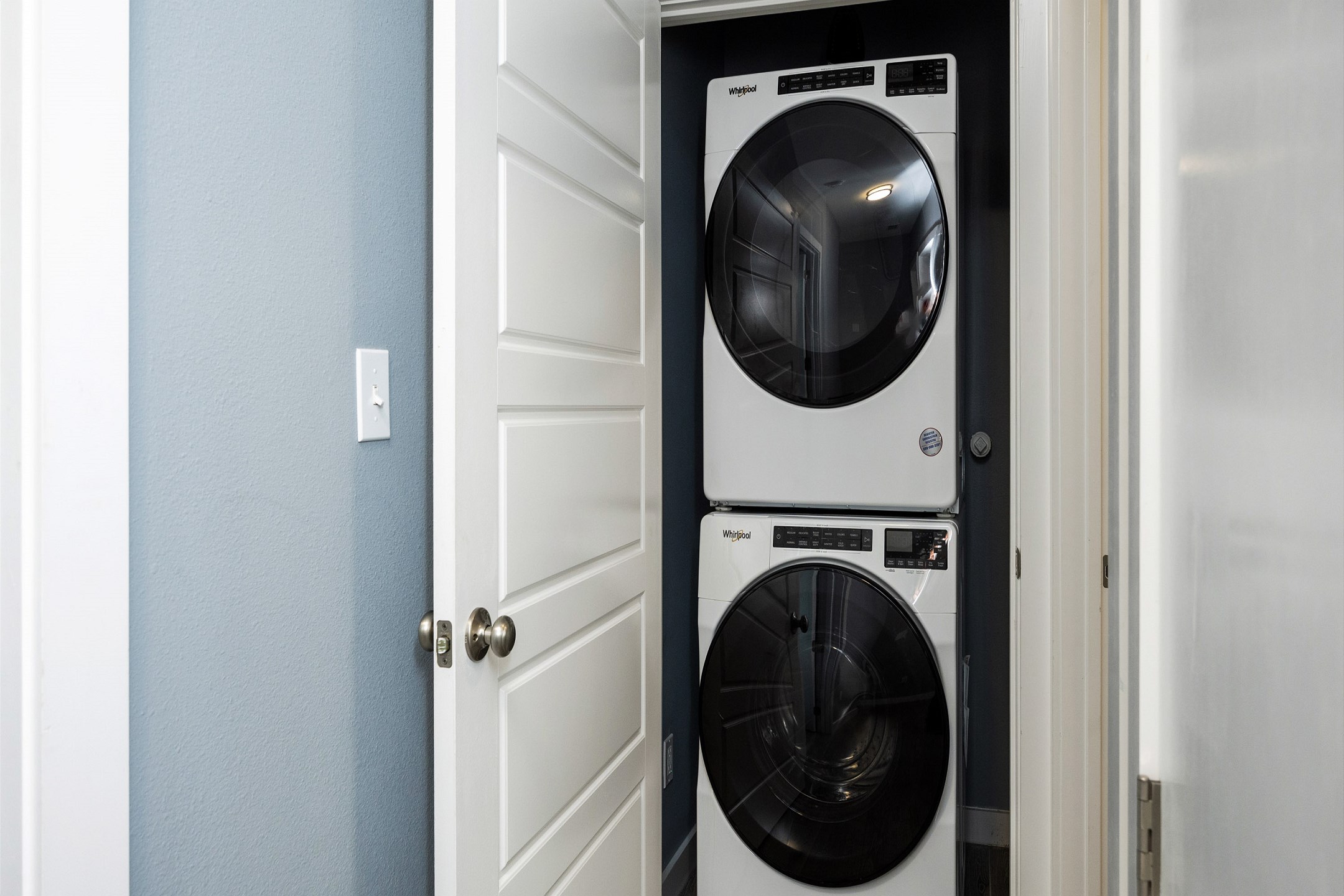 Washer and dryer combo on the second floor for your convenience 
