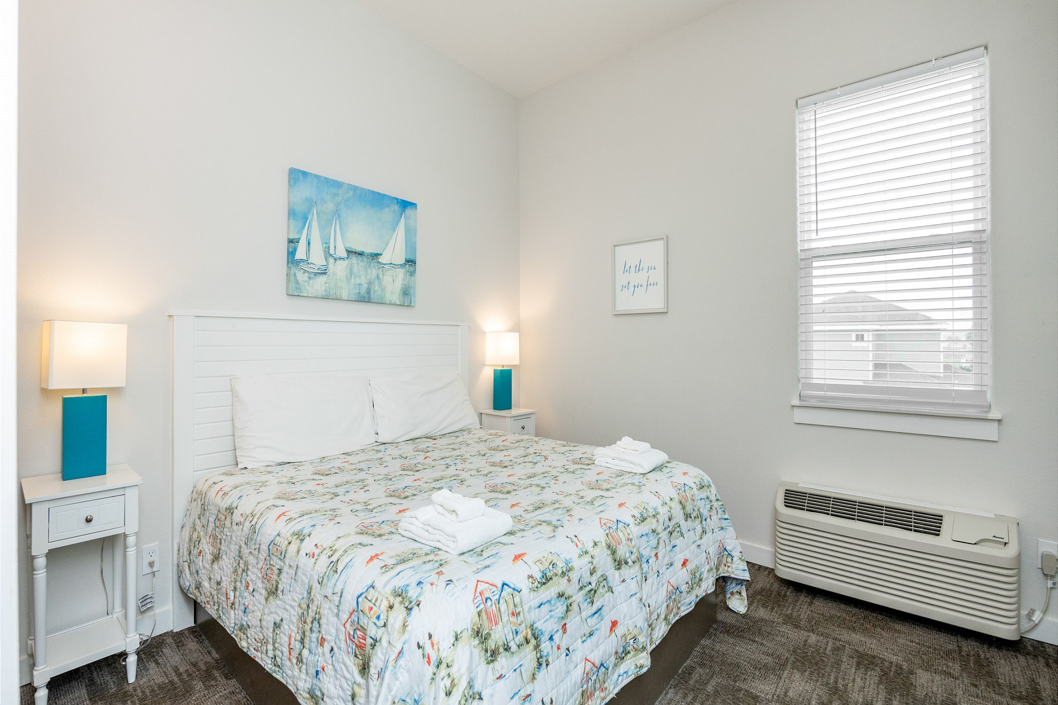 Charming master bedroom with king size bed and flat screen TV