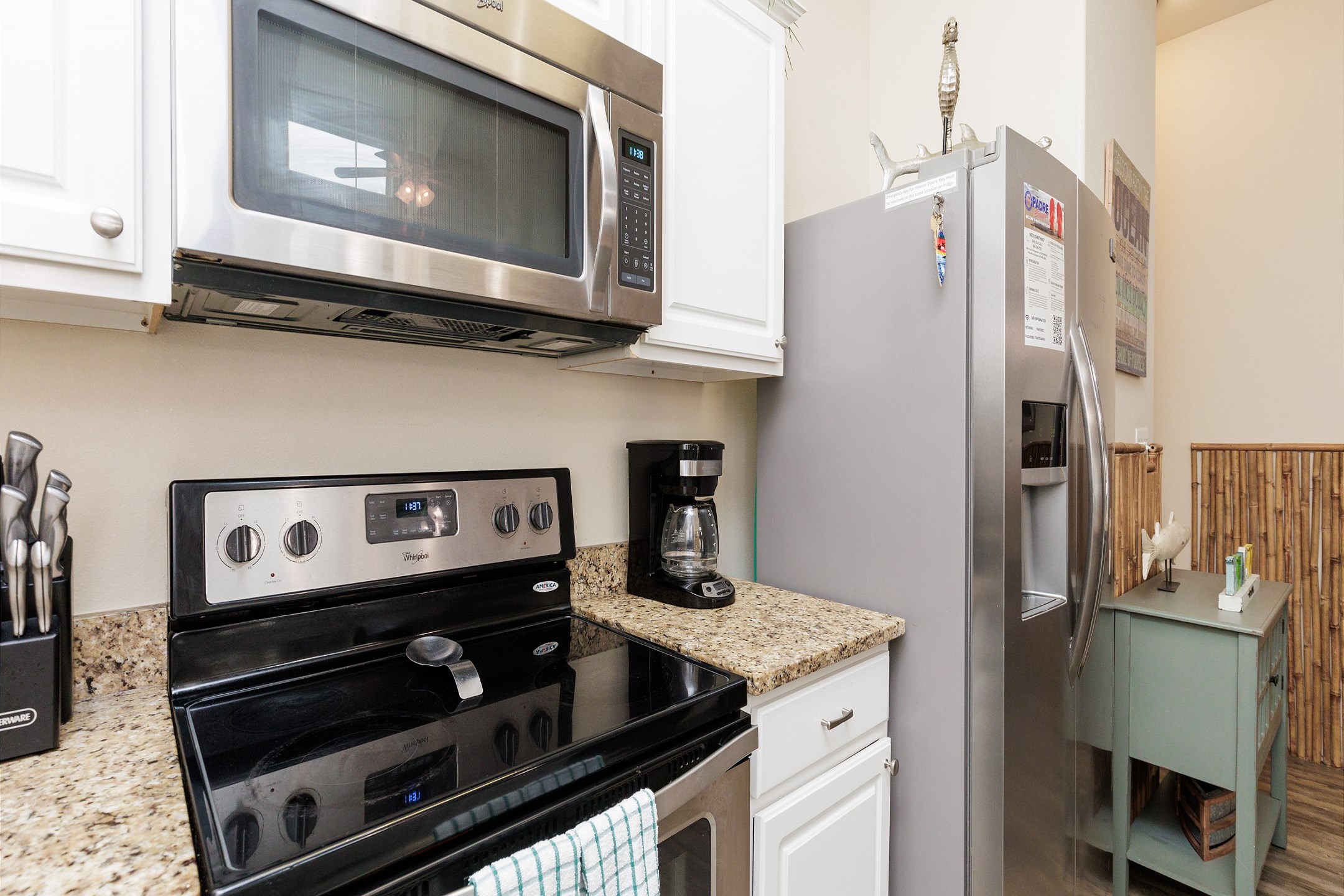 Modern kitchen with stainless steel appliances