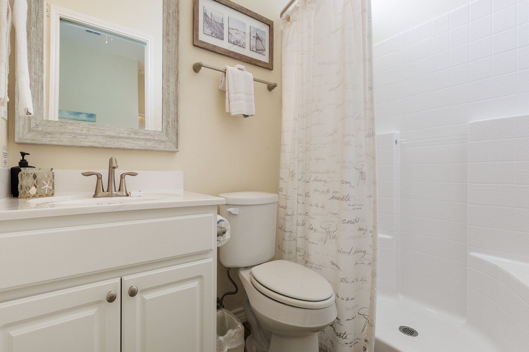 Master bathroom with walk in shower