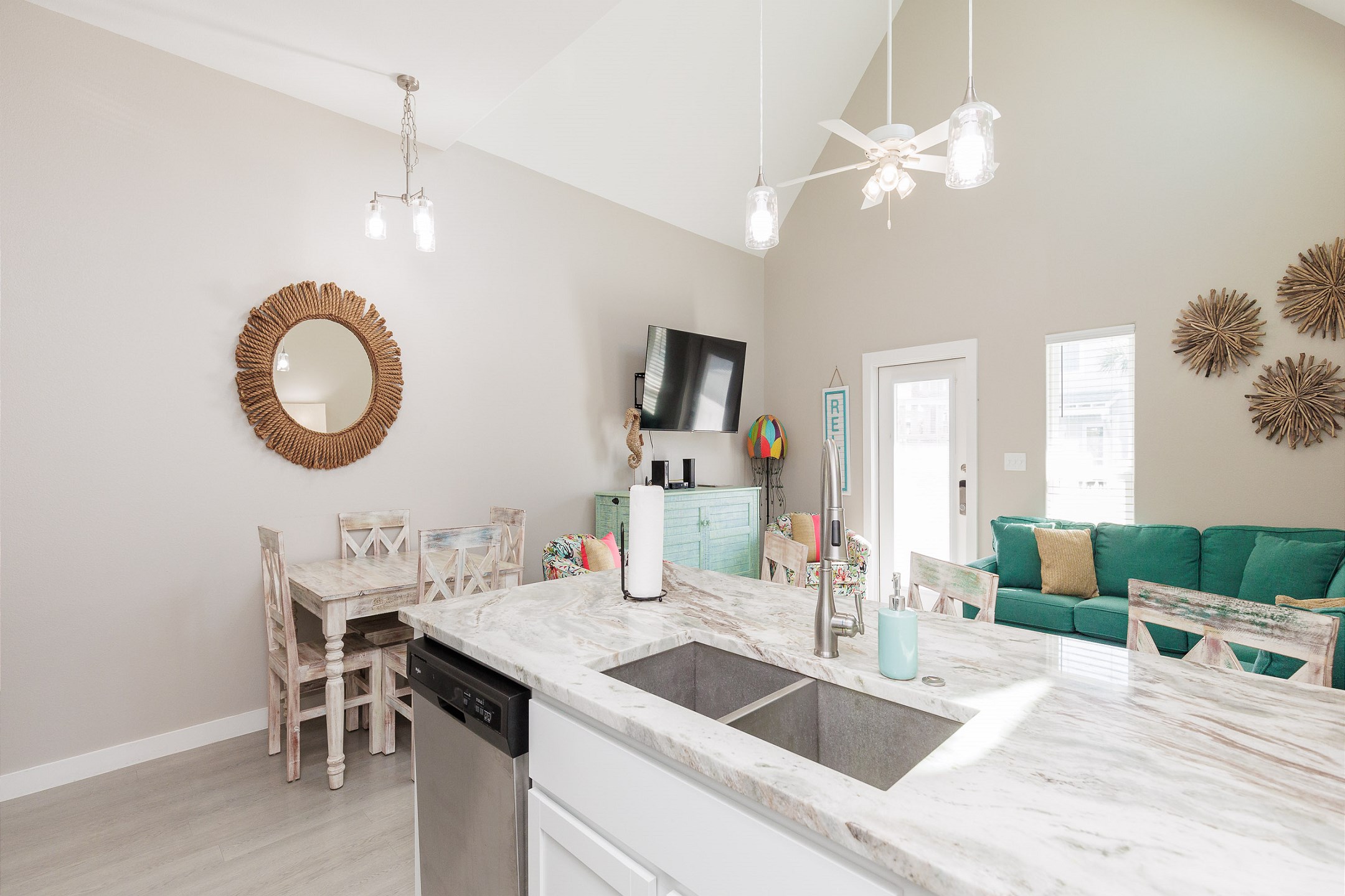 Experience culinary charm in this cozy vacation rental kitchen