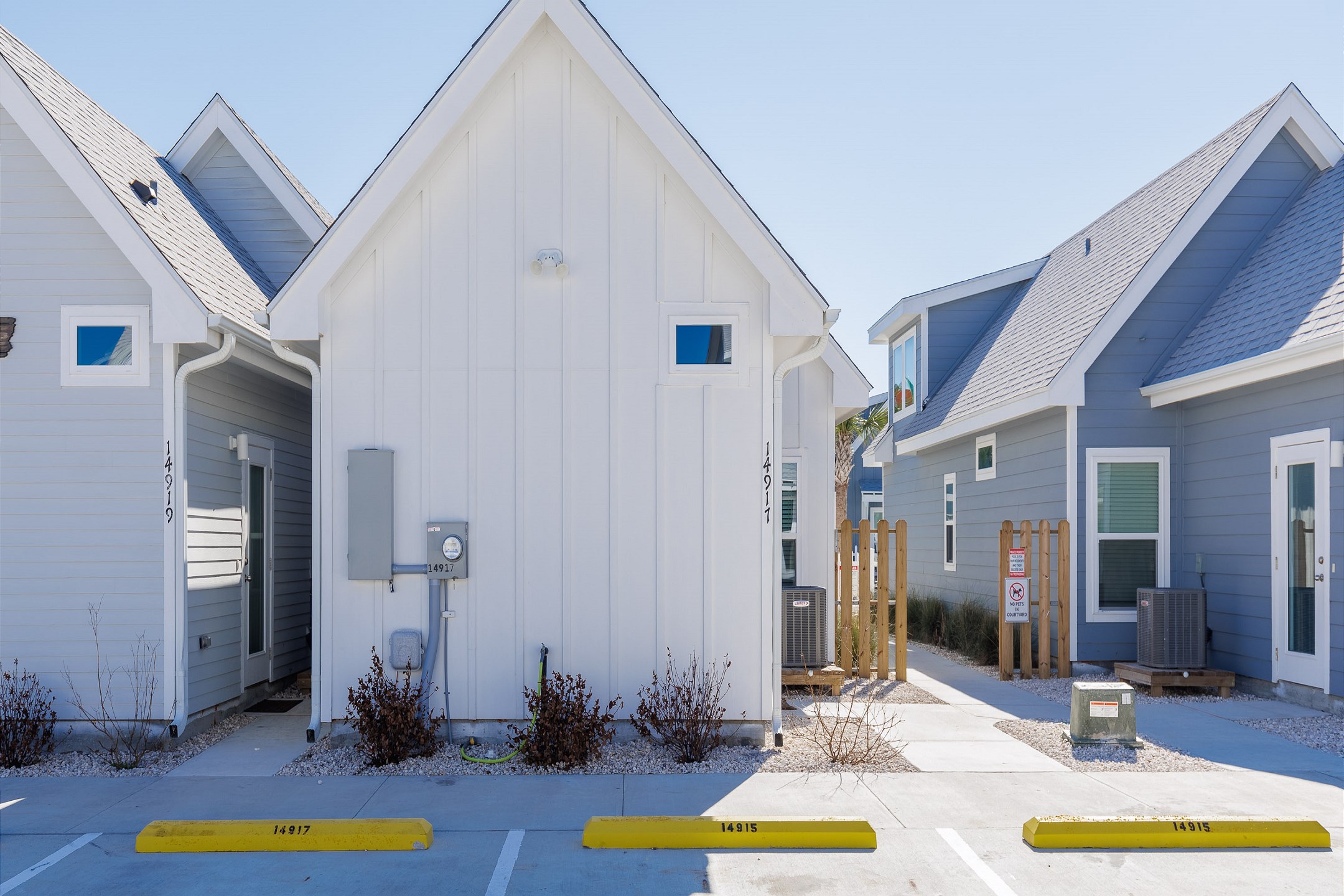 Two reserved parking spots located behind property