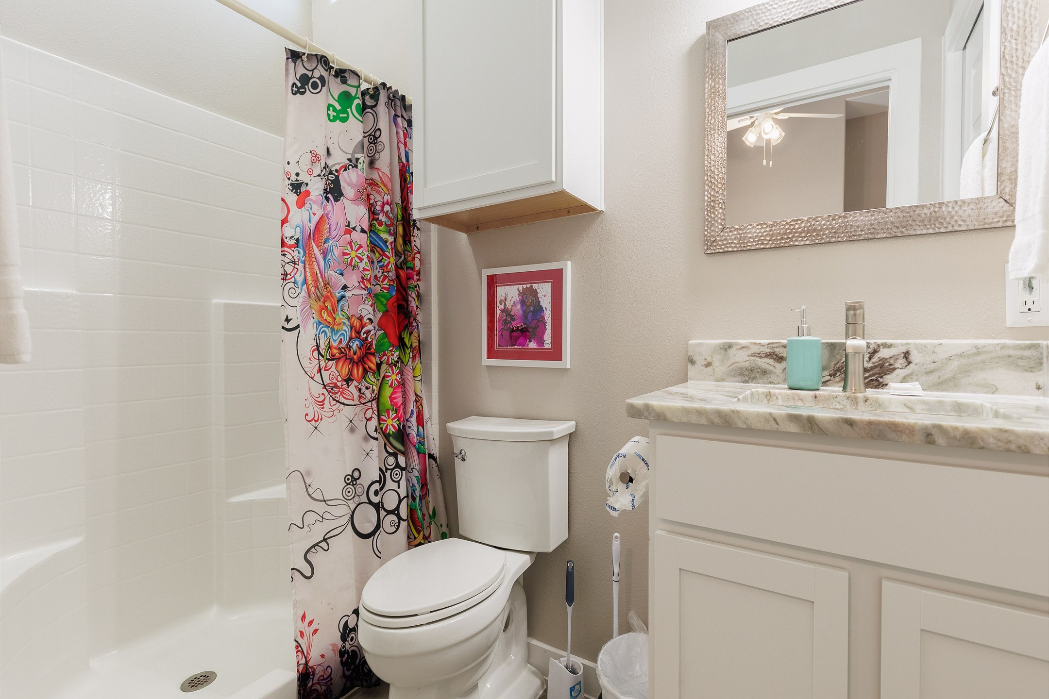 Master bathroom with walk in shower 