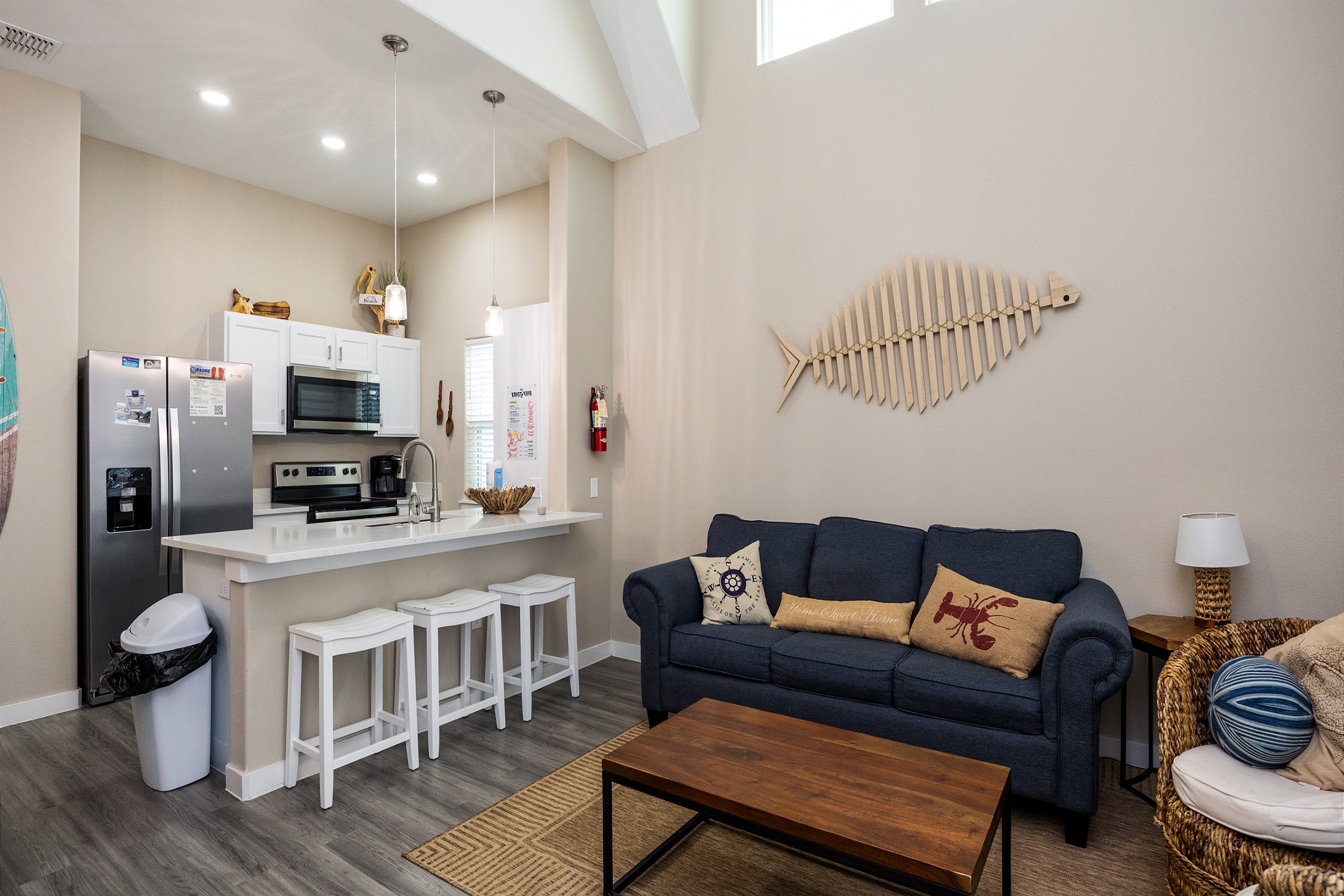 Beautiful living area with an open concept and comfortable seating for the family to relax 