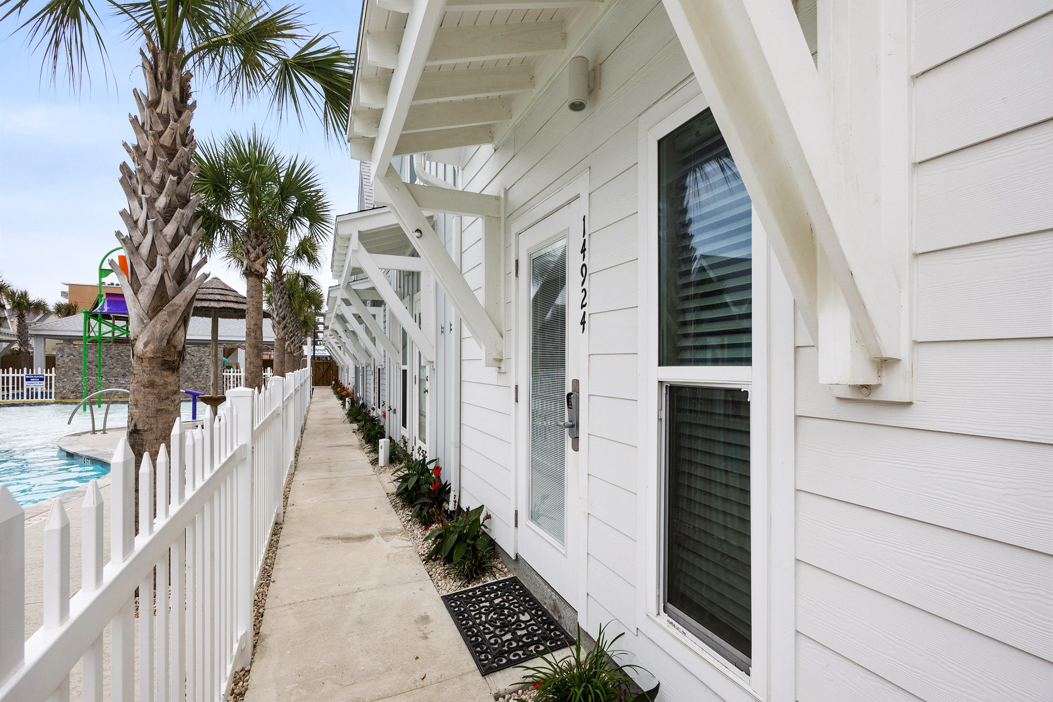 Front entrance to the property with coded lock for added security 