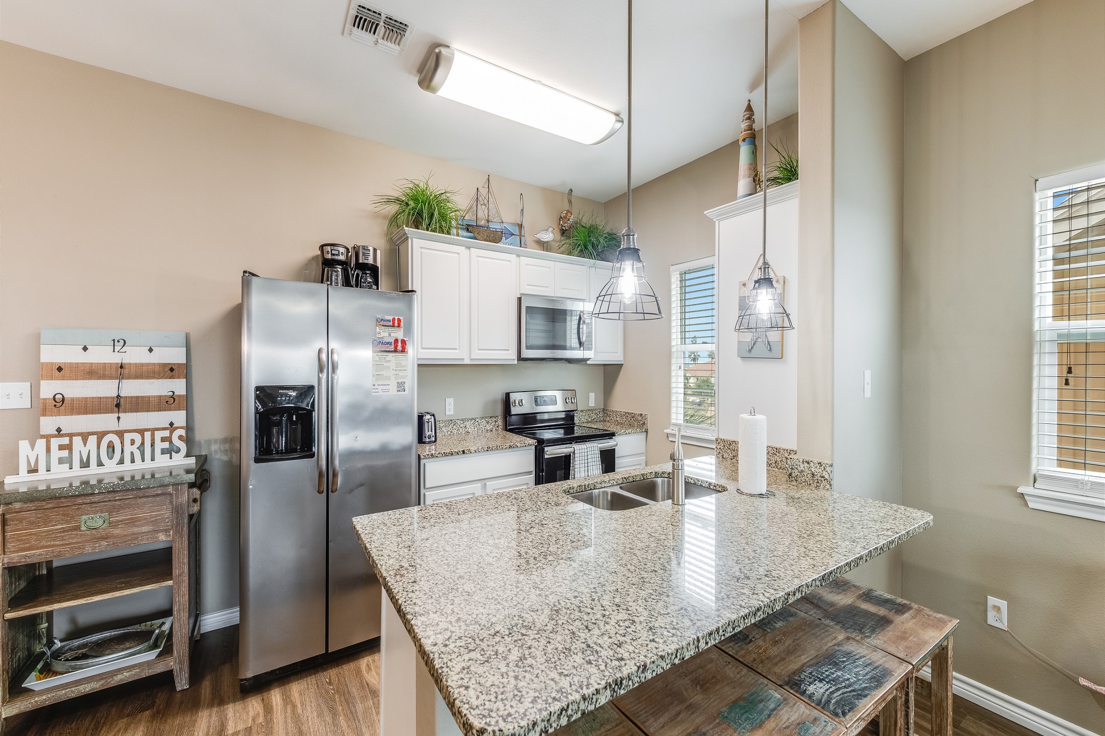 Share meals and laughter in the stylish dining area on the third floor 