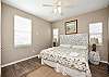 Third floor bedroom with king size bed and flat screen TV 