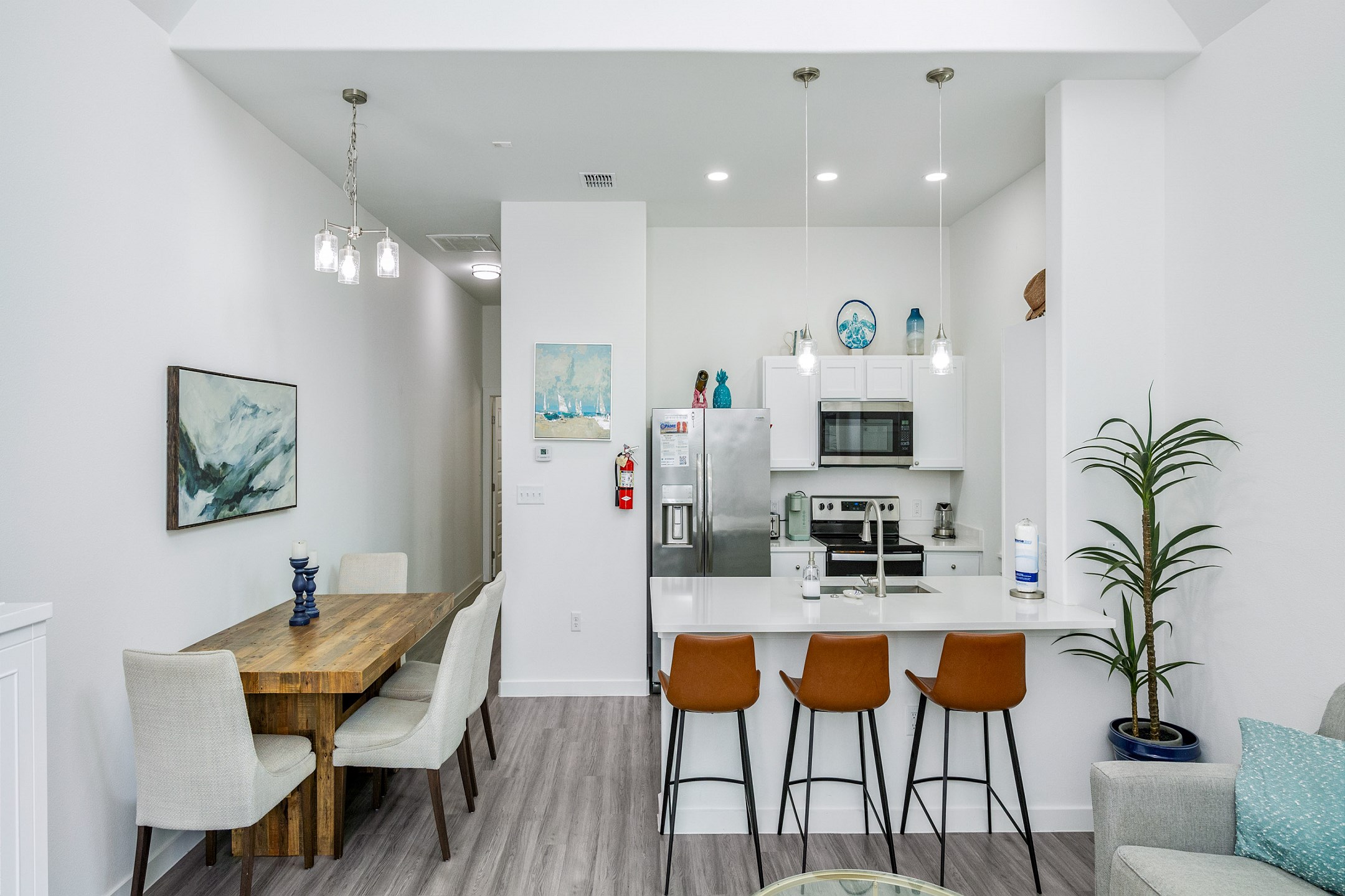Dining area with easy access to the gourmet kitchen