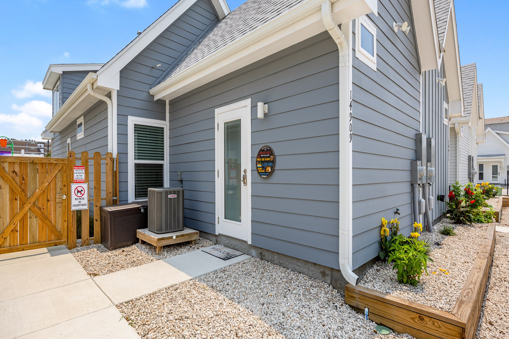 Secondary entrance to the property through the master bedroom