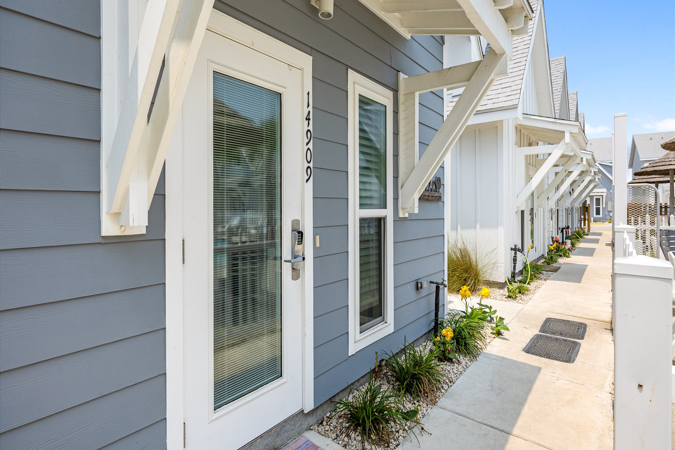 Front entrance to the property with coded lock for added security 
