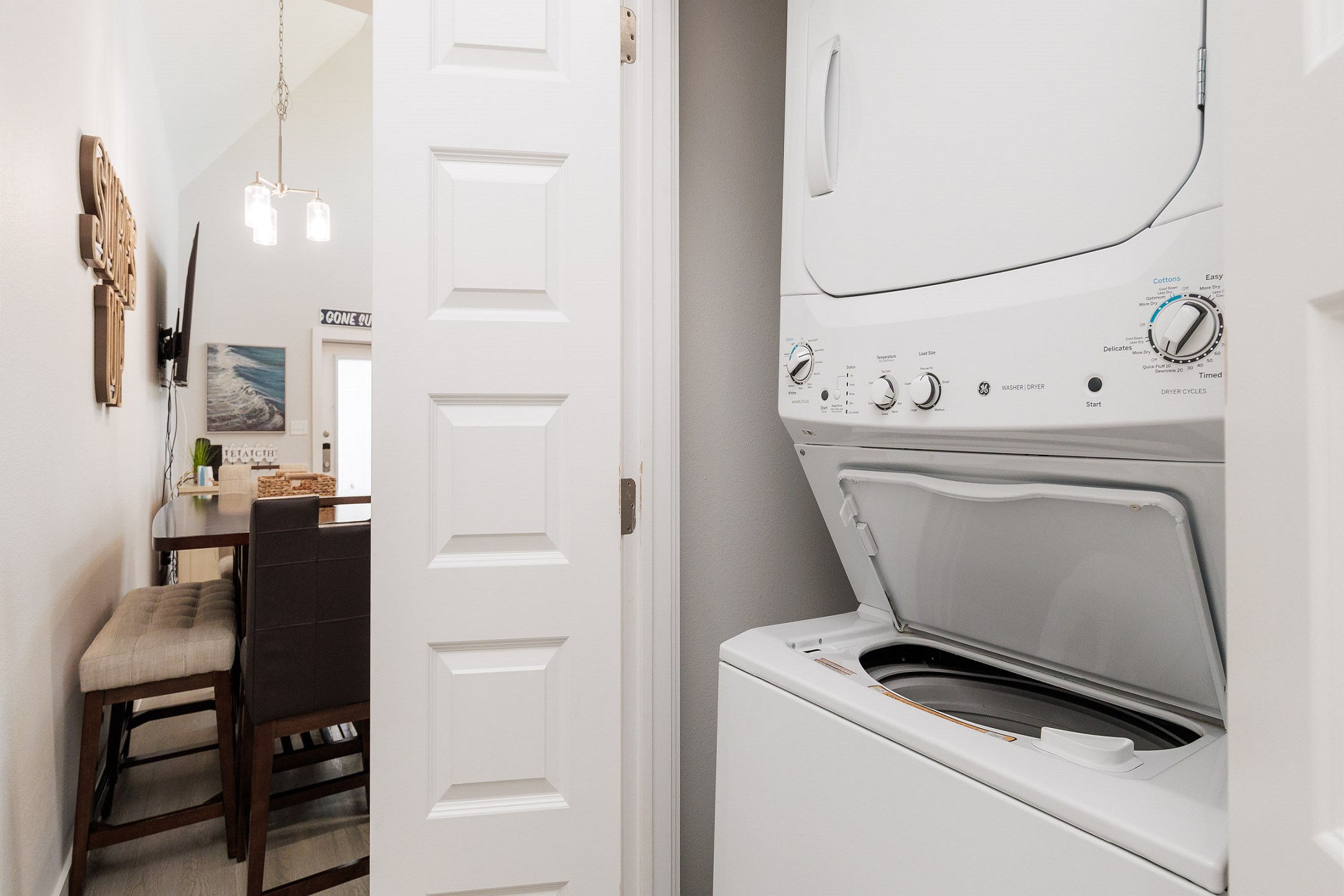 Washer and dryer in hallway closet for added convenience during your vacation 