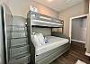 Second bedroom with twin over full size bunk bed with twin trundle 