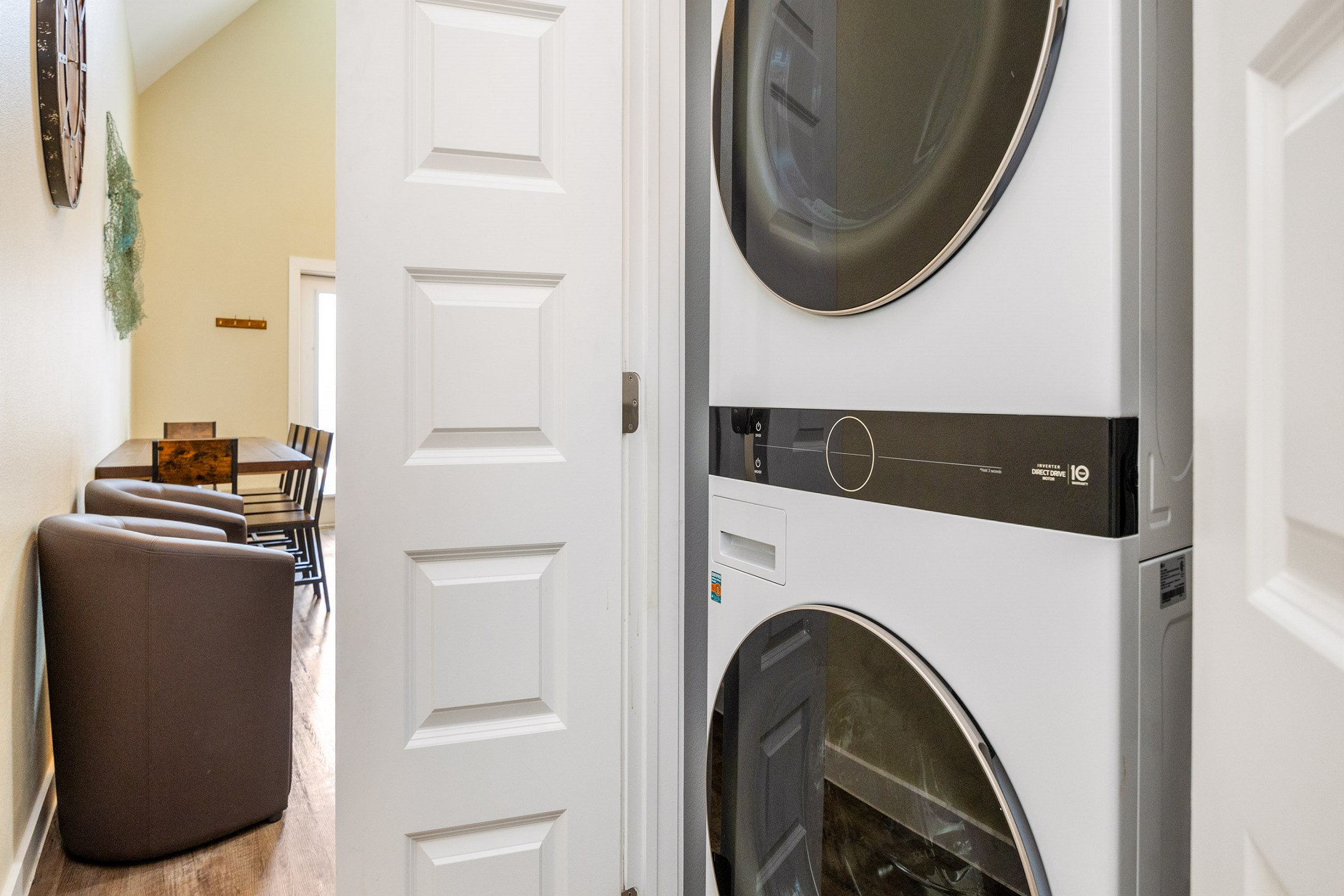 Washer and dryer in-property for your convenience