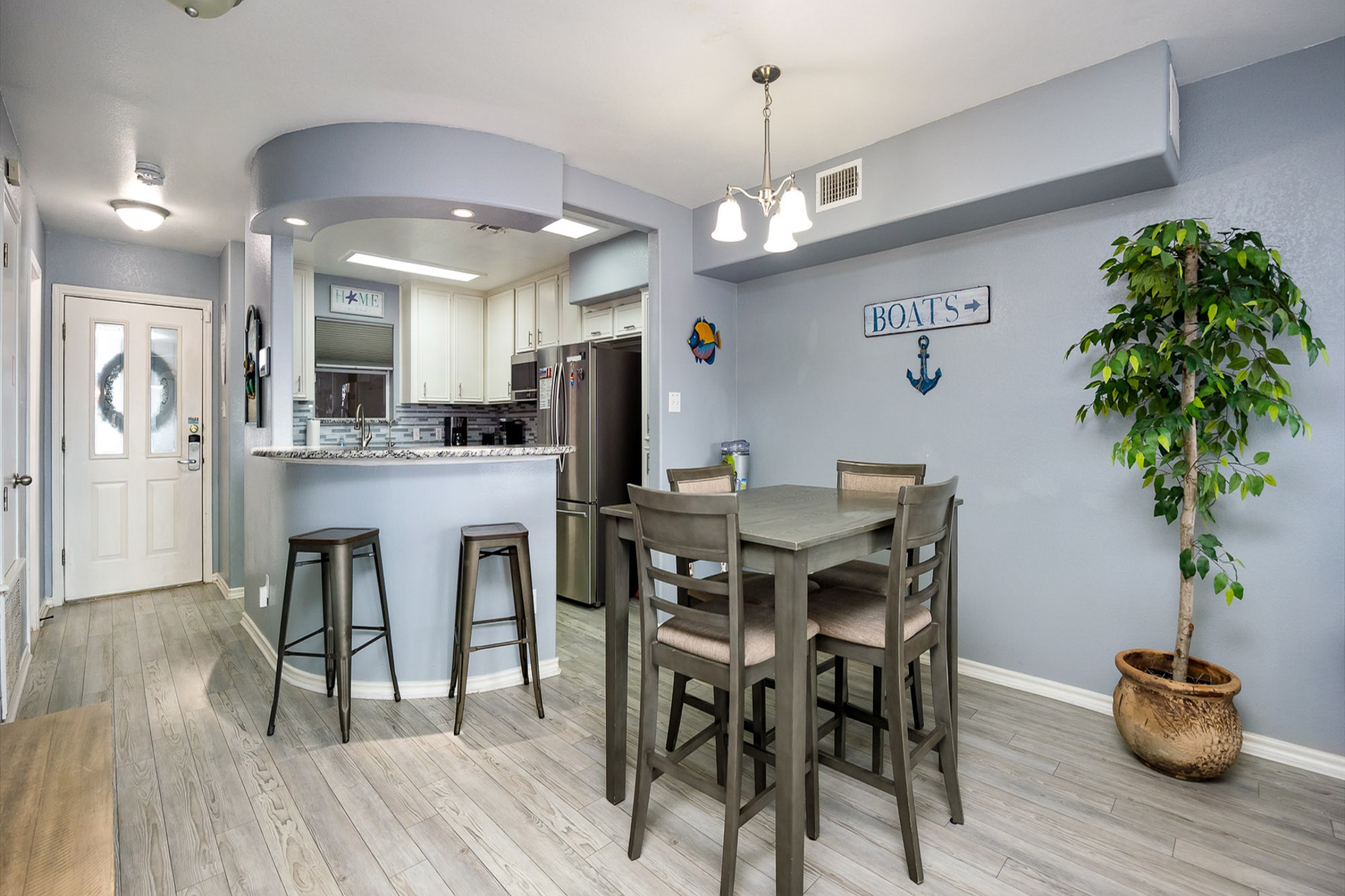 Cozy corner for breakfast nook or casual meals