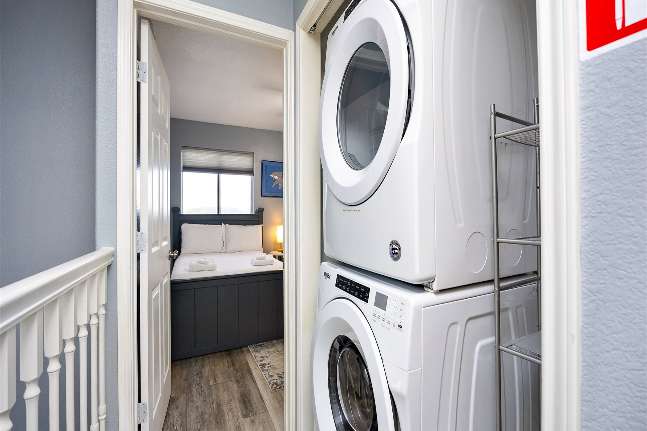 Washer and dryer on second floor for your convenience 
