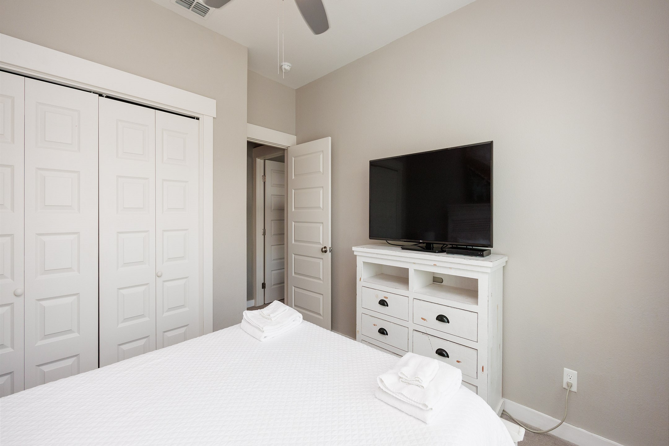 Unwind after a day of beach adventures in your peaceful queen-size haven