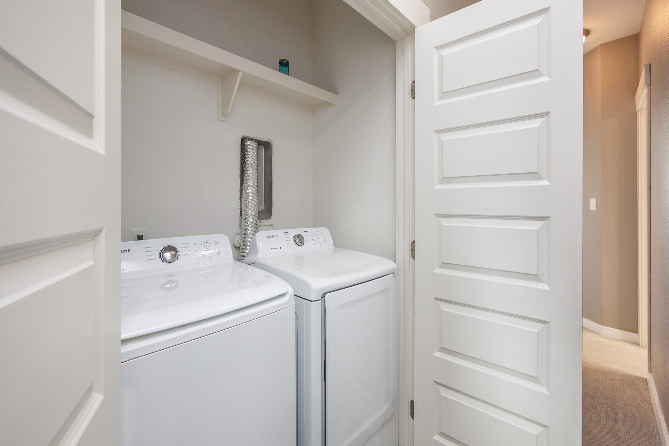 In-property washer and dryer