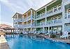 View of condos from pool 