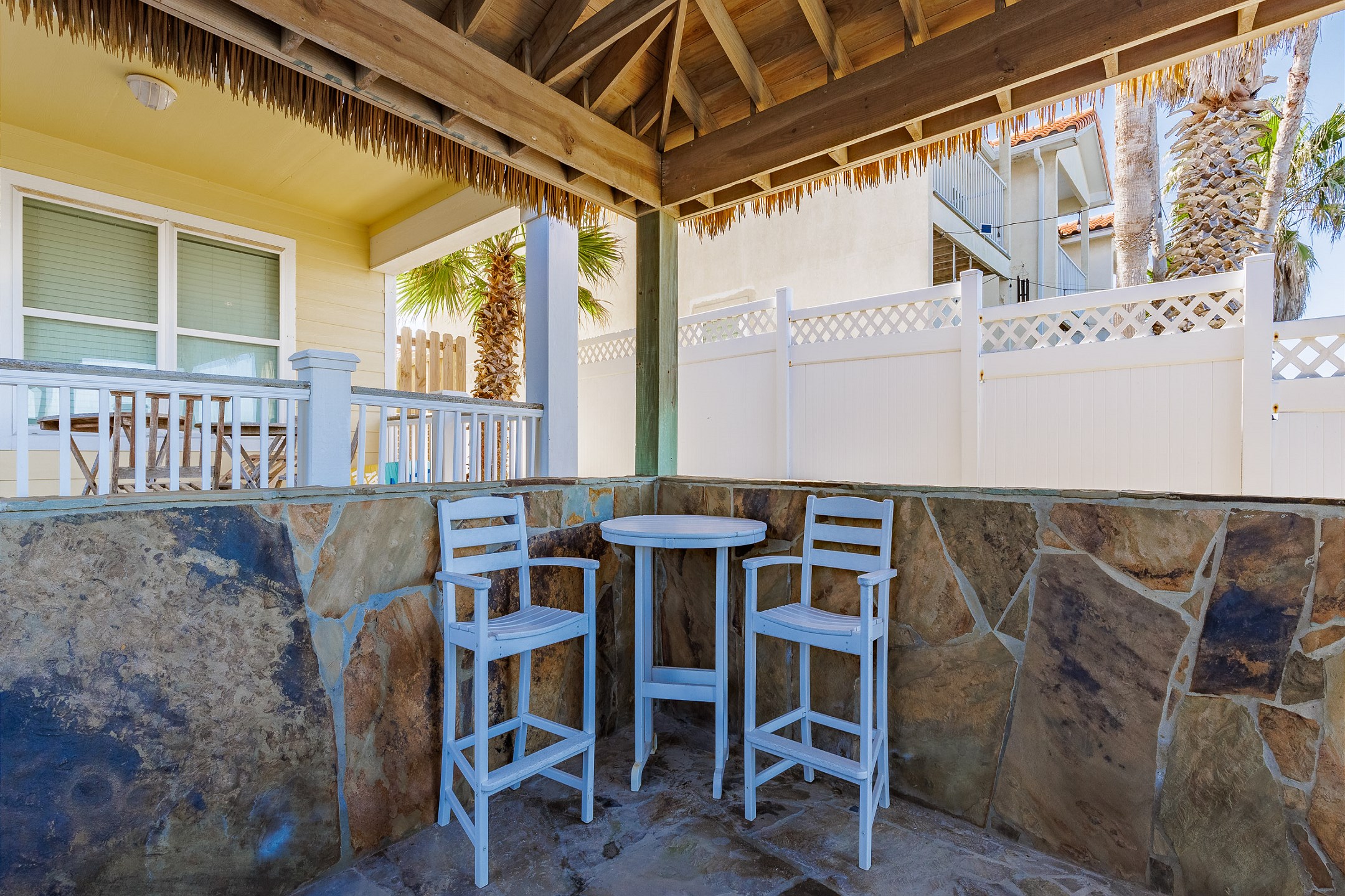 Seating by the grilling area 