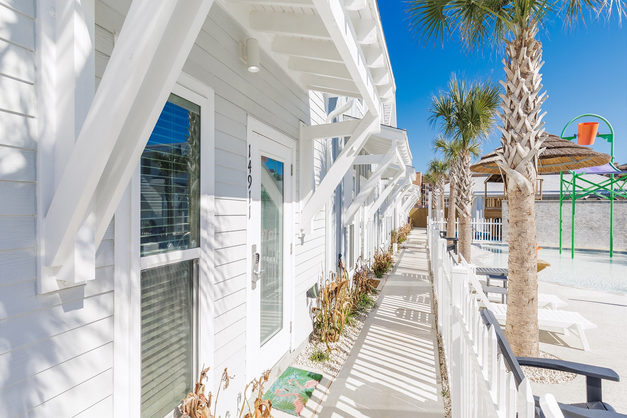 Front entryway with coded lock for added security