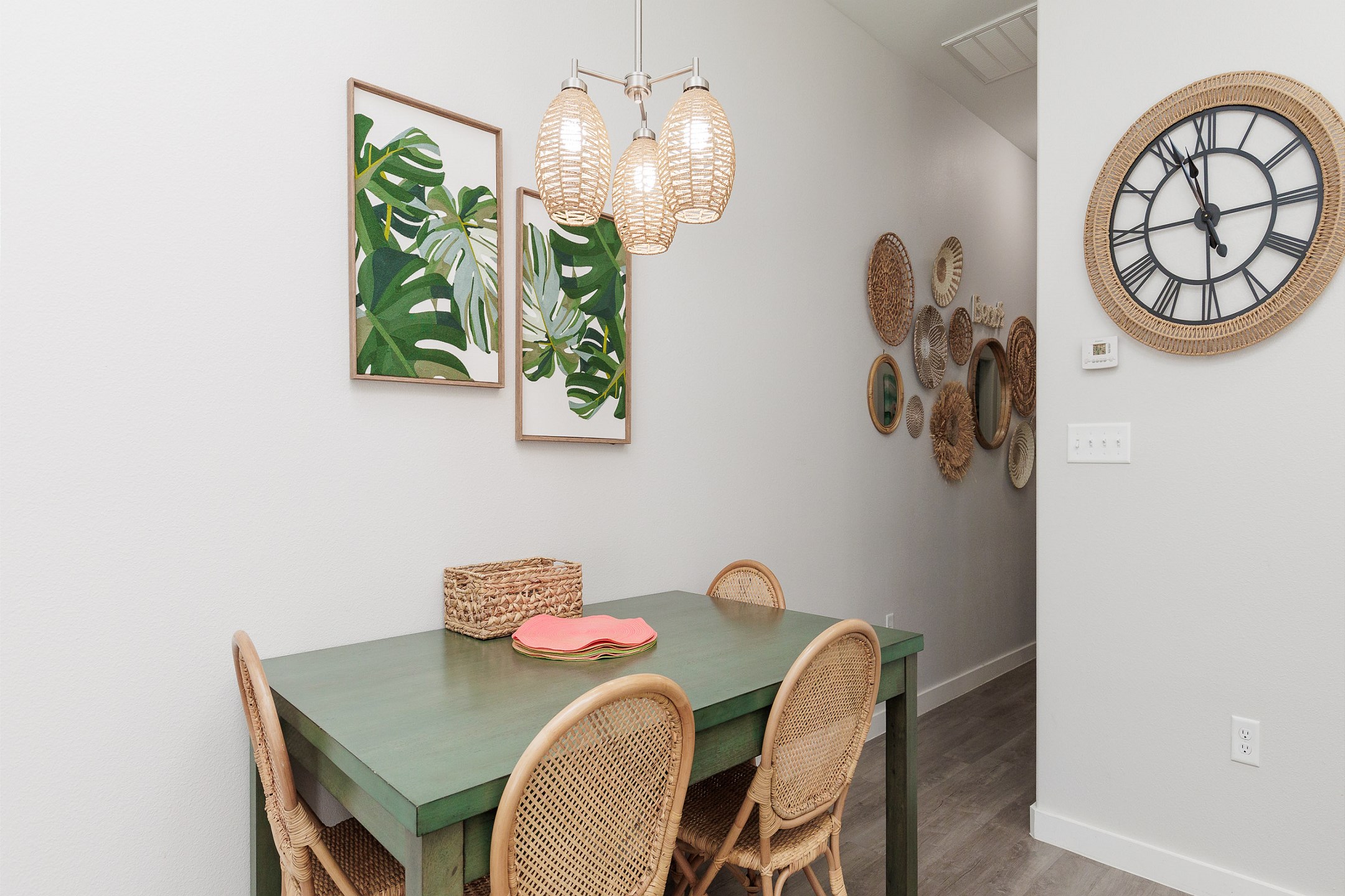 Enjoy a meal with family and friends at the dining table