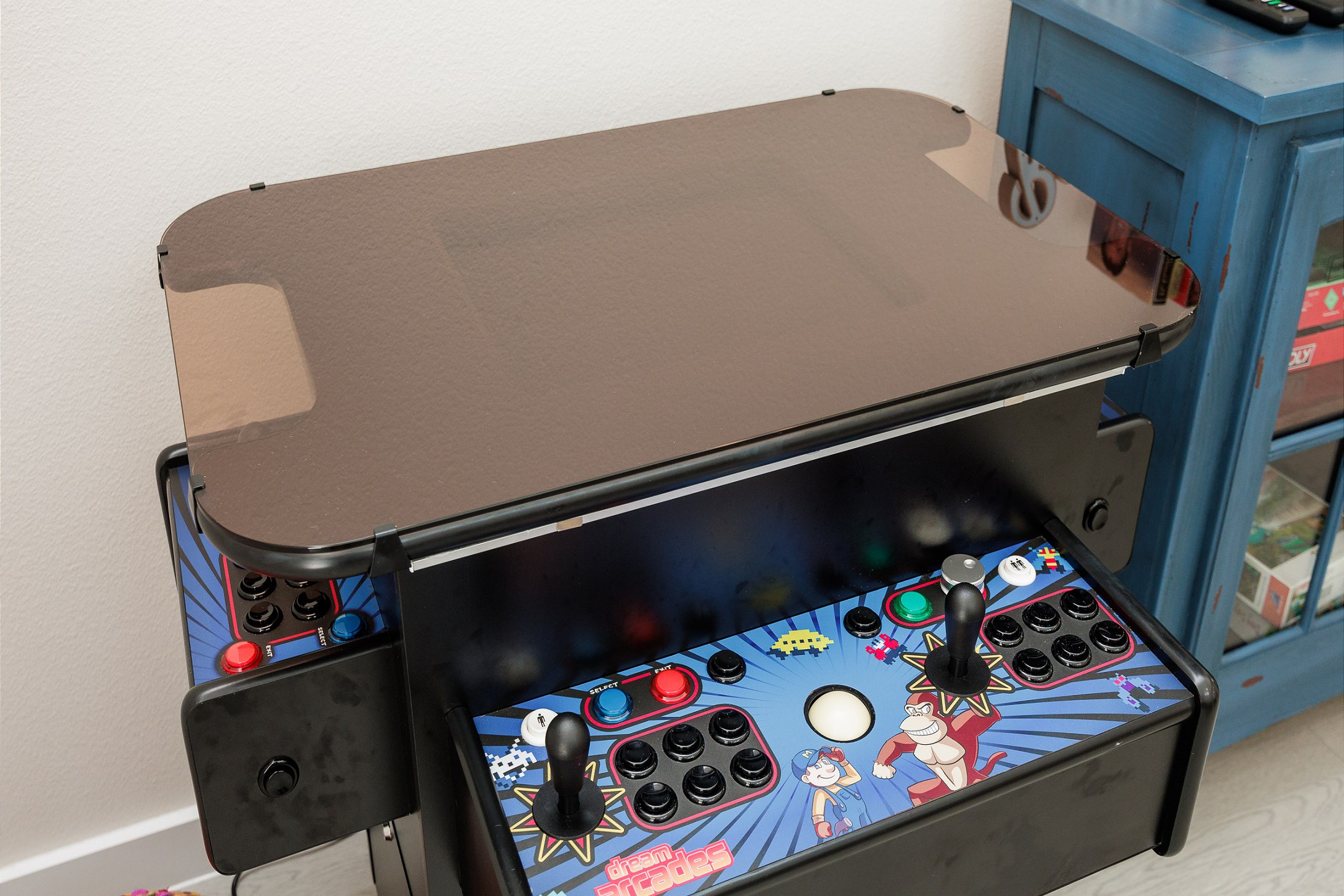 Arcade game in the living area—let the games begin