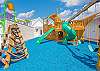 Pirate Ship playground with stylish slides, fun swings, and rope climbing