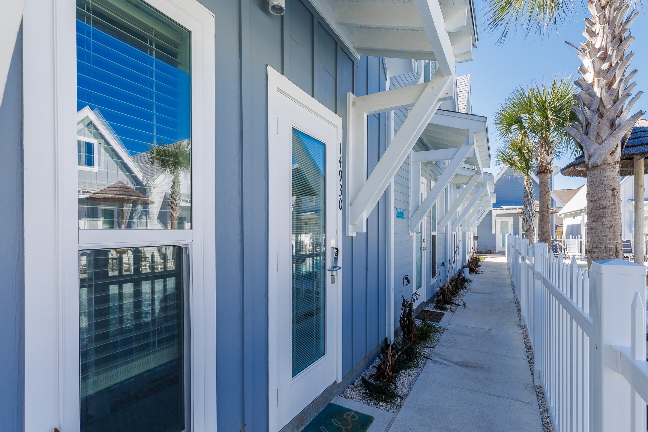Front entryway with coded lock for extra security 