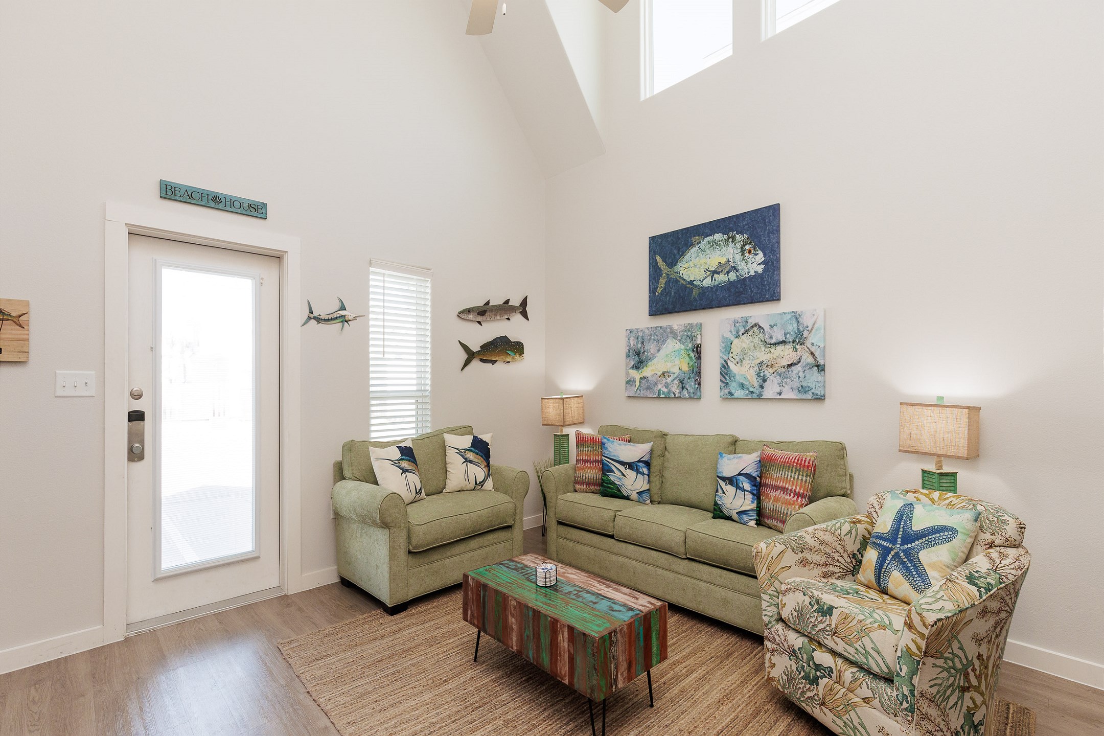 Comfortable seating for family gatherings with natural light