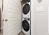 Washer / dryer located in hallway closet 