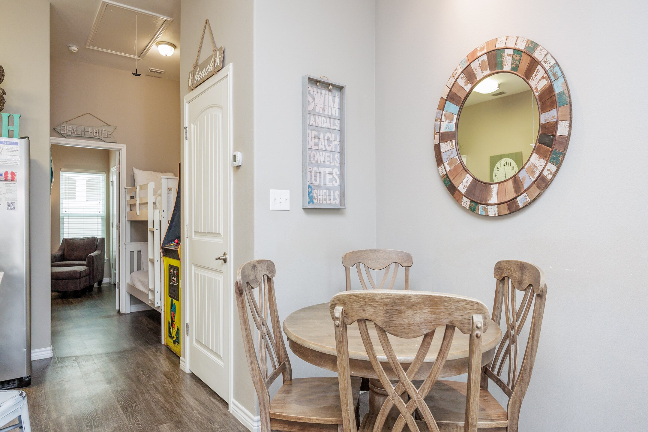 Dining table with seating for four 