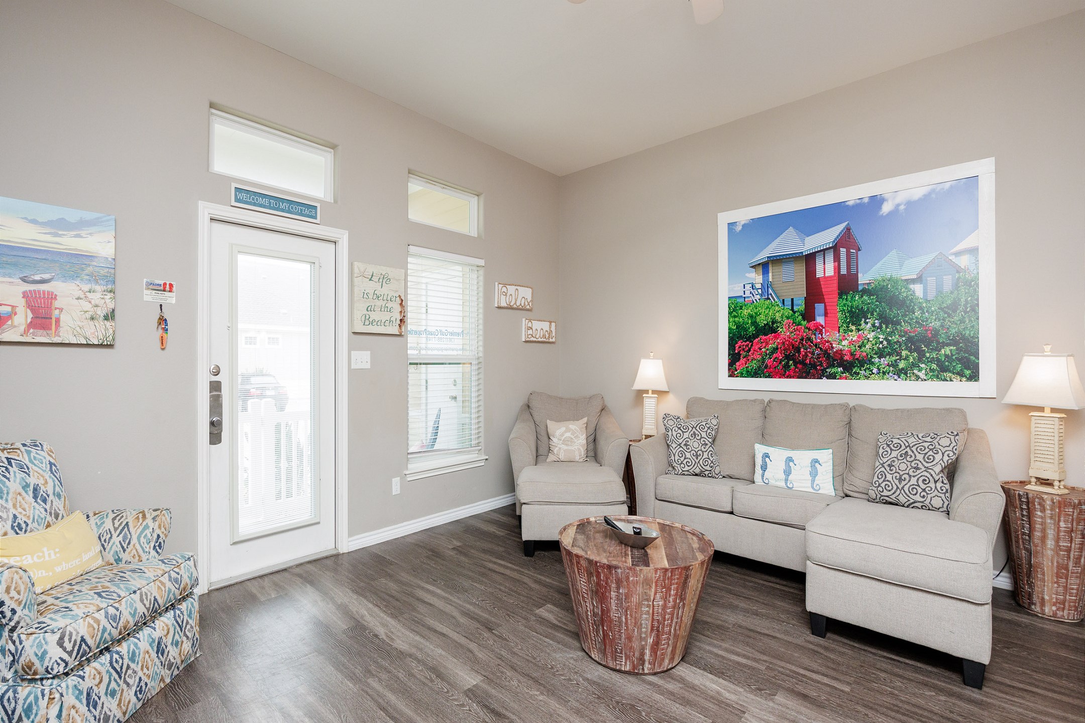 Living space with cozy furniture to relax on and spend time with the family 