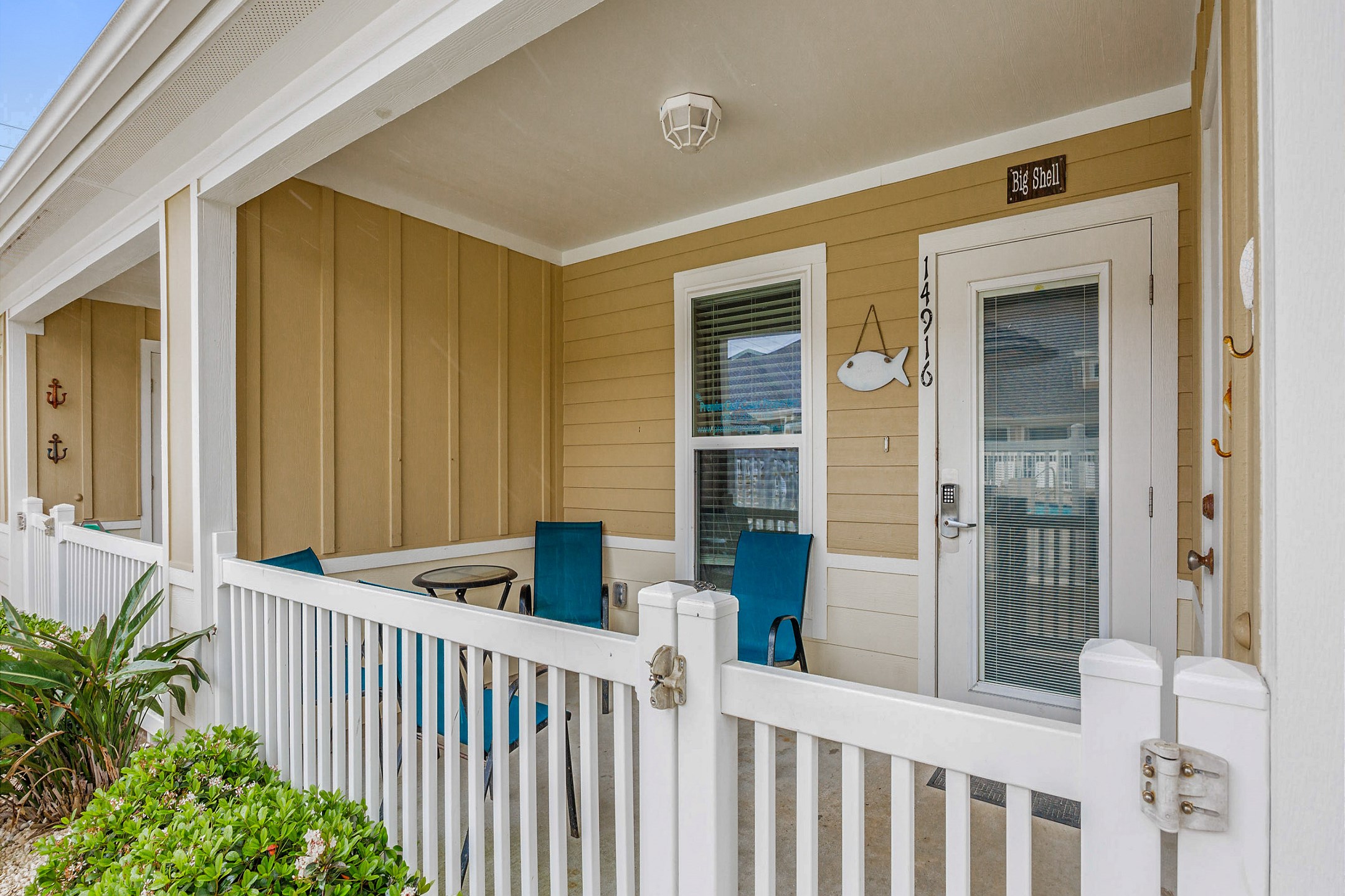 Front entrance with coded lock for added security