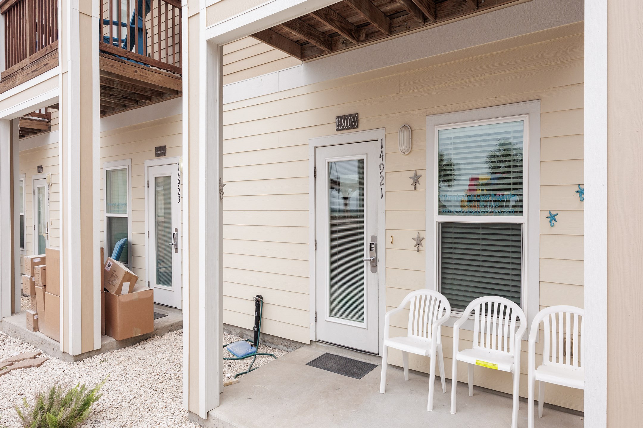 Front entrance to the property with coded door lock for added security