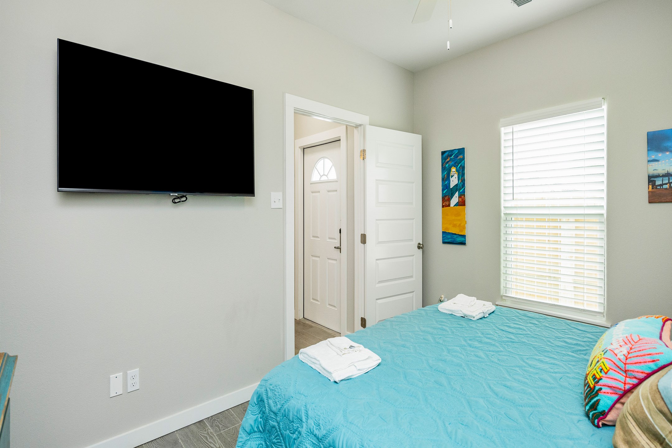 Unwind after a day of beach adventures in your peaceful king-size haven