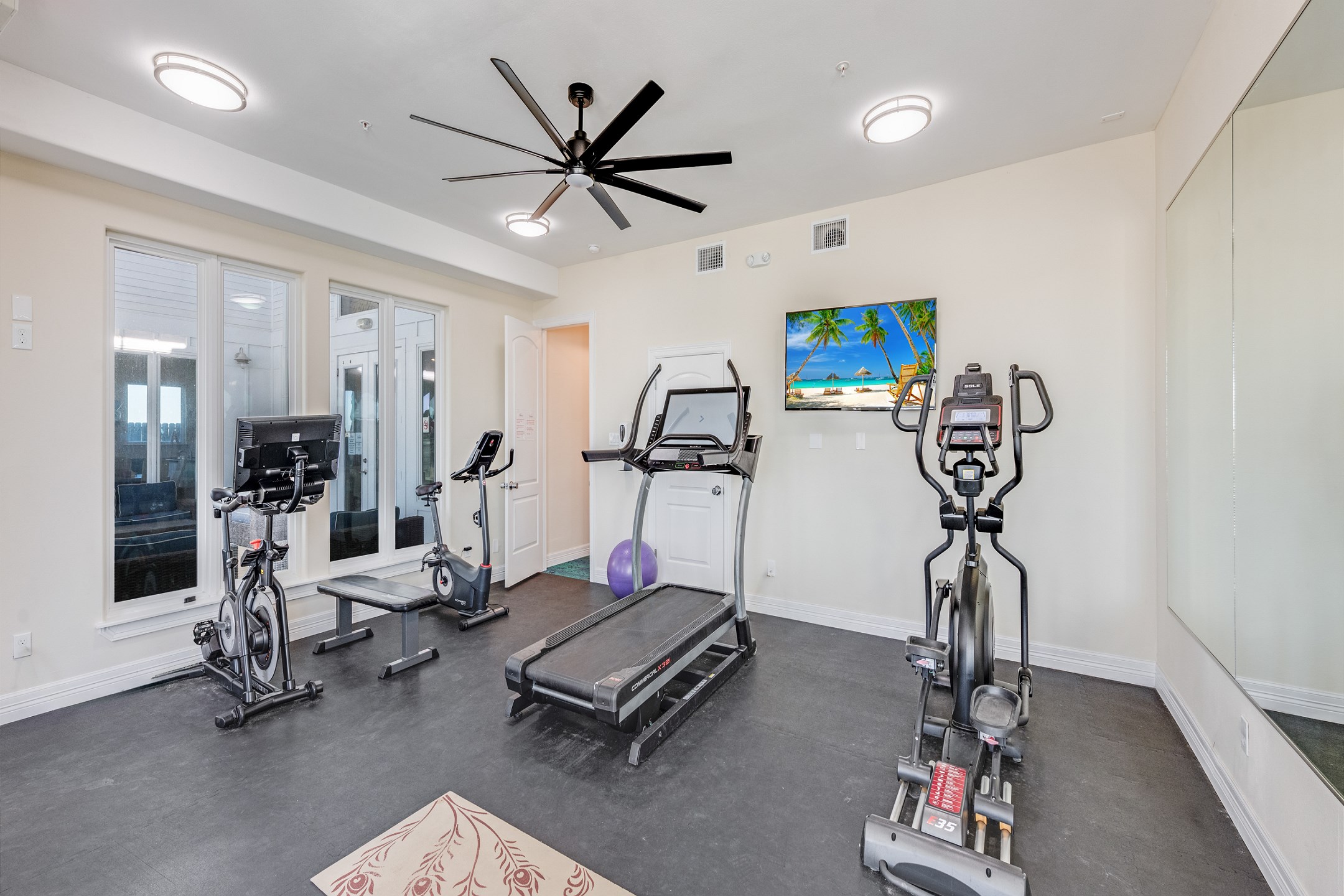 Stay active in the fully equipped Kokomo Yacht Club Fitness Center.