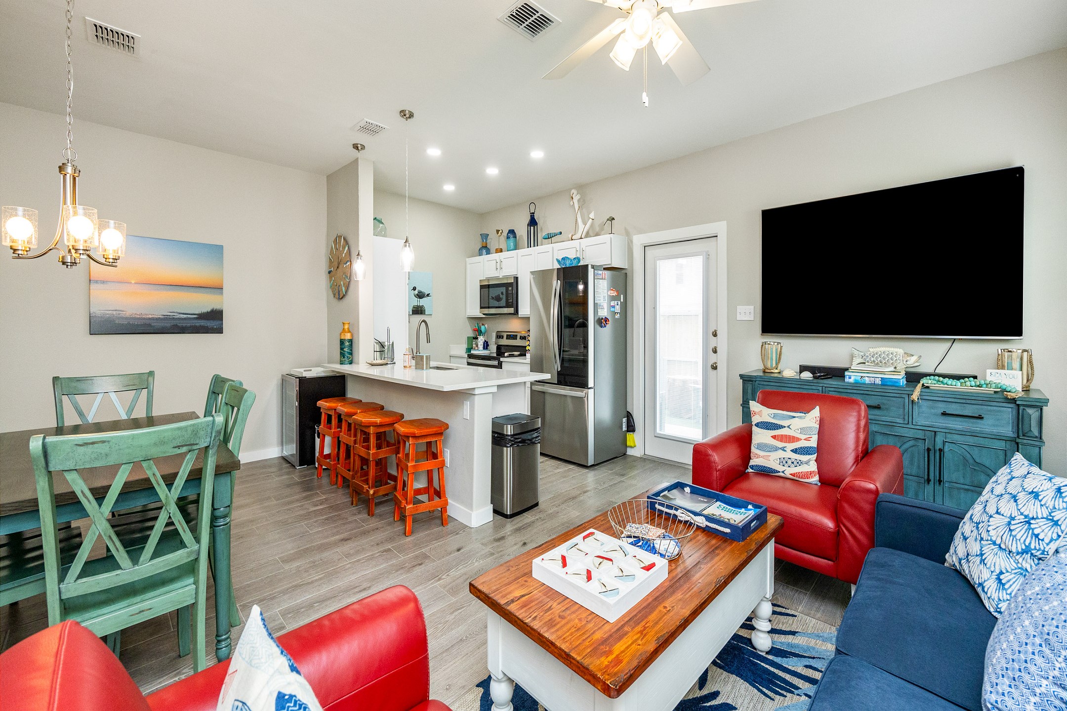 Enjoy easy, breezy vacation living in this open-concept space where the kitchen, dining, and living areas flow together seamlessly. Whether you''re cooking, lounging, or sharing a meal, you''re always part of the fun.