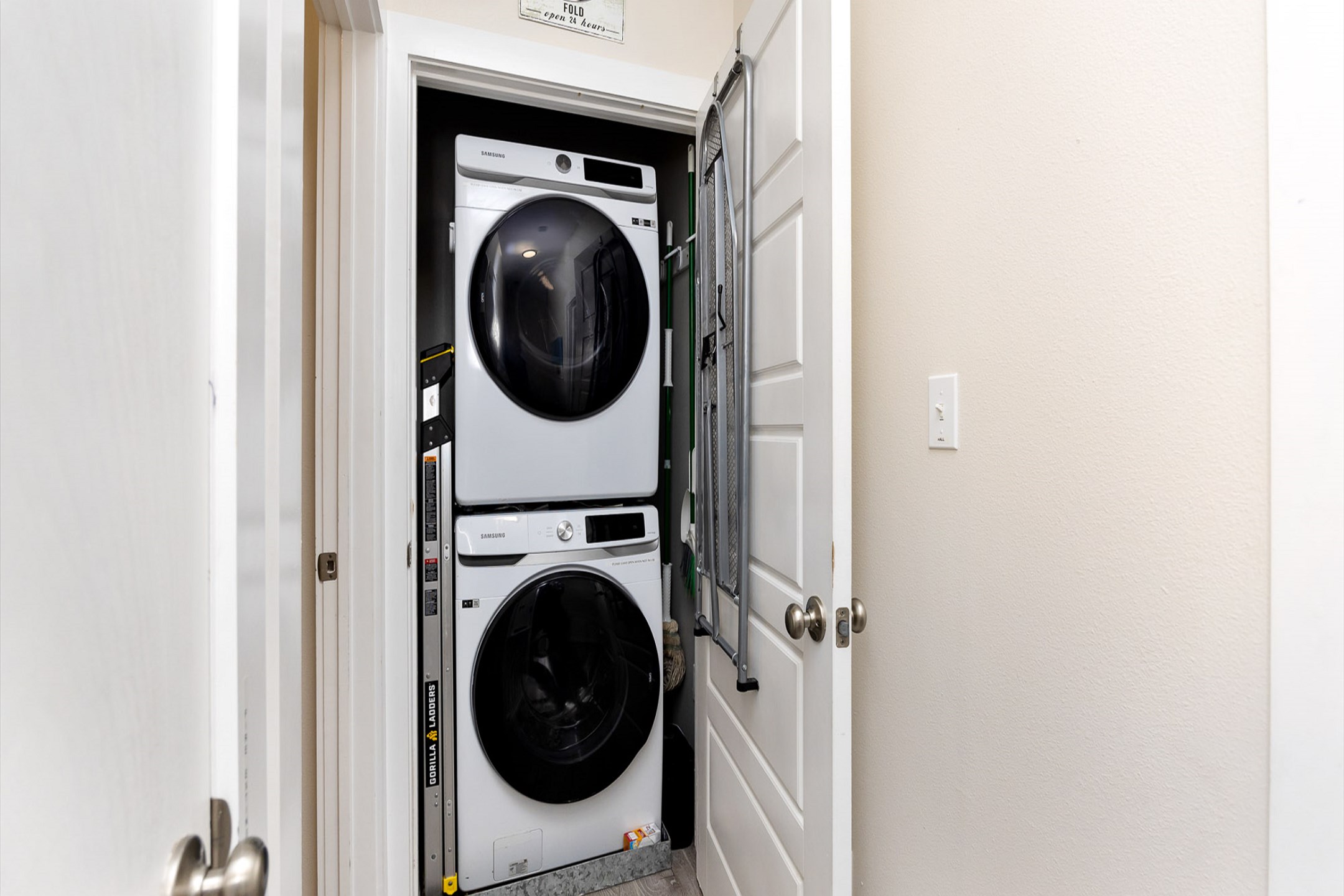 Washer and dryer on second floor 