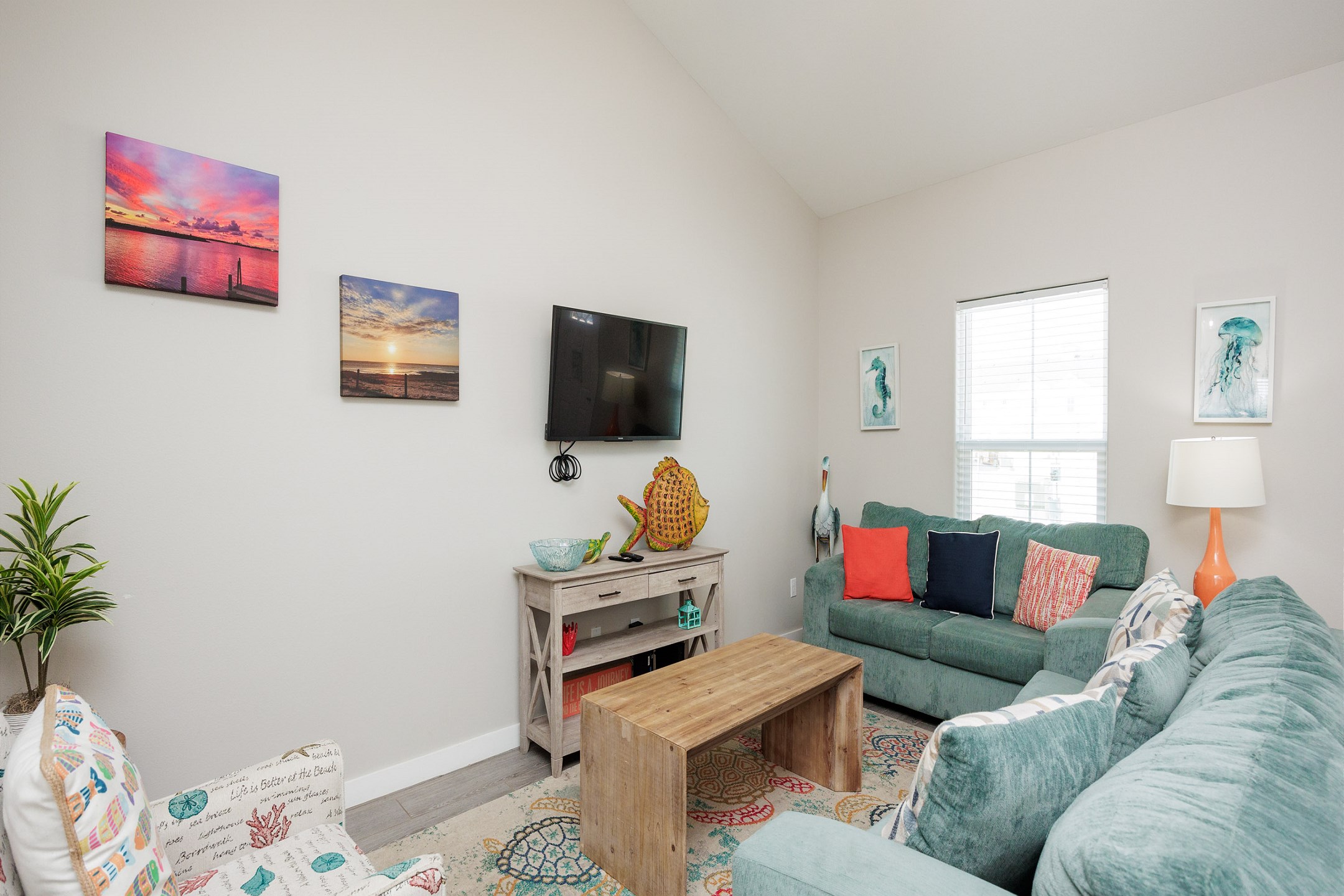 Elegant and spacious living room showcasing stylish decor & plush seating options