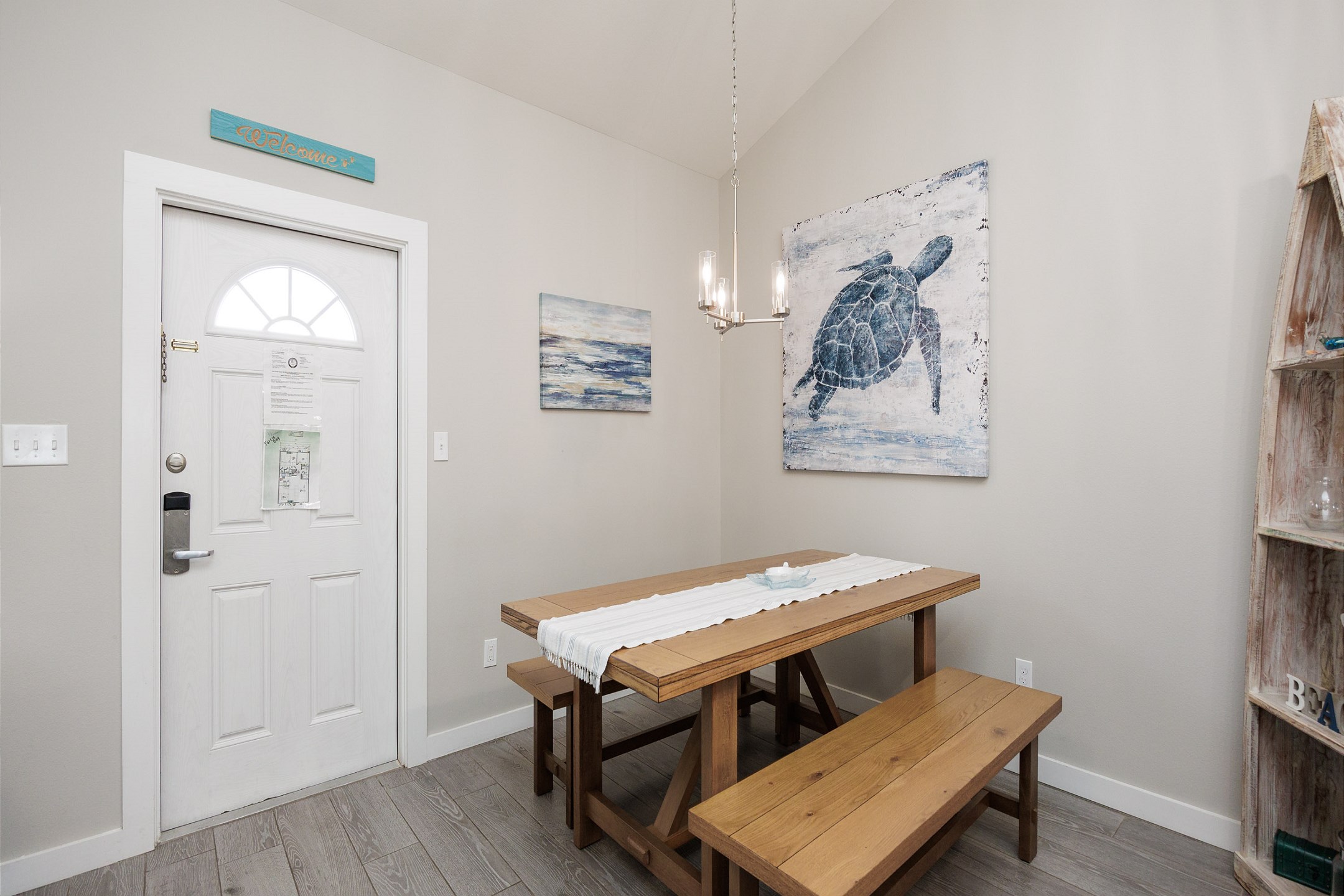 Dining area with a charming ambiance for intimate dinners