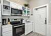 Kitchen area with coffee maker 