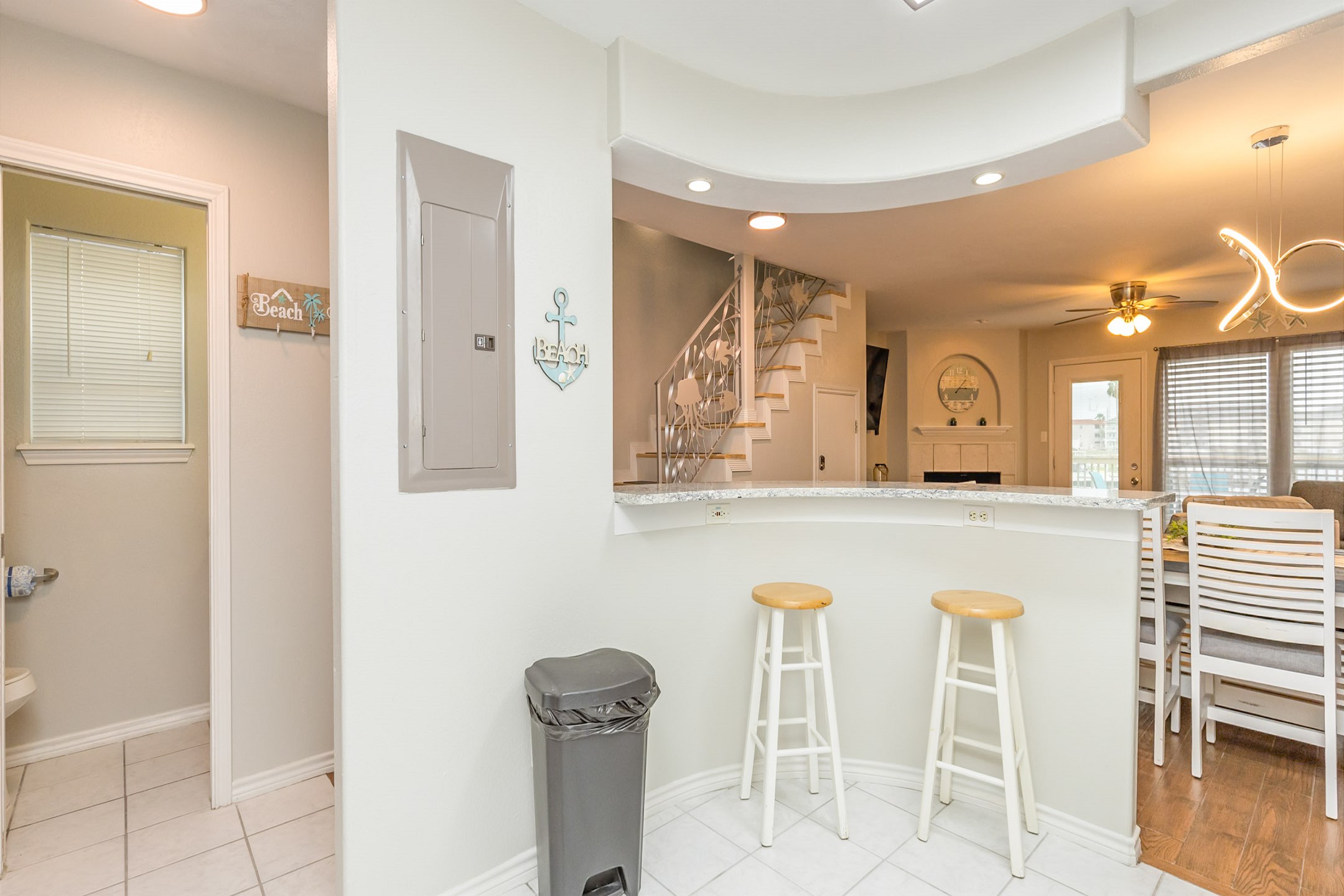 Breakfast nook with seating for two
