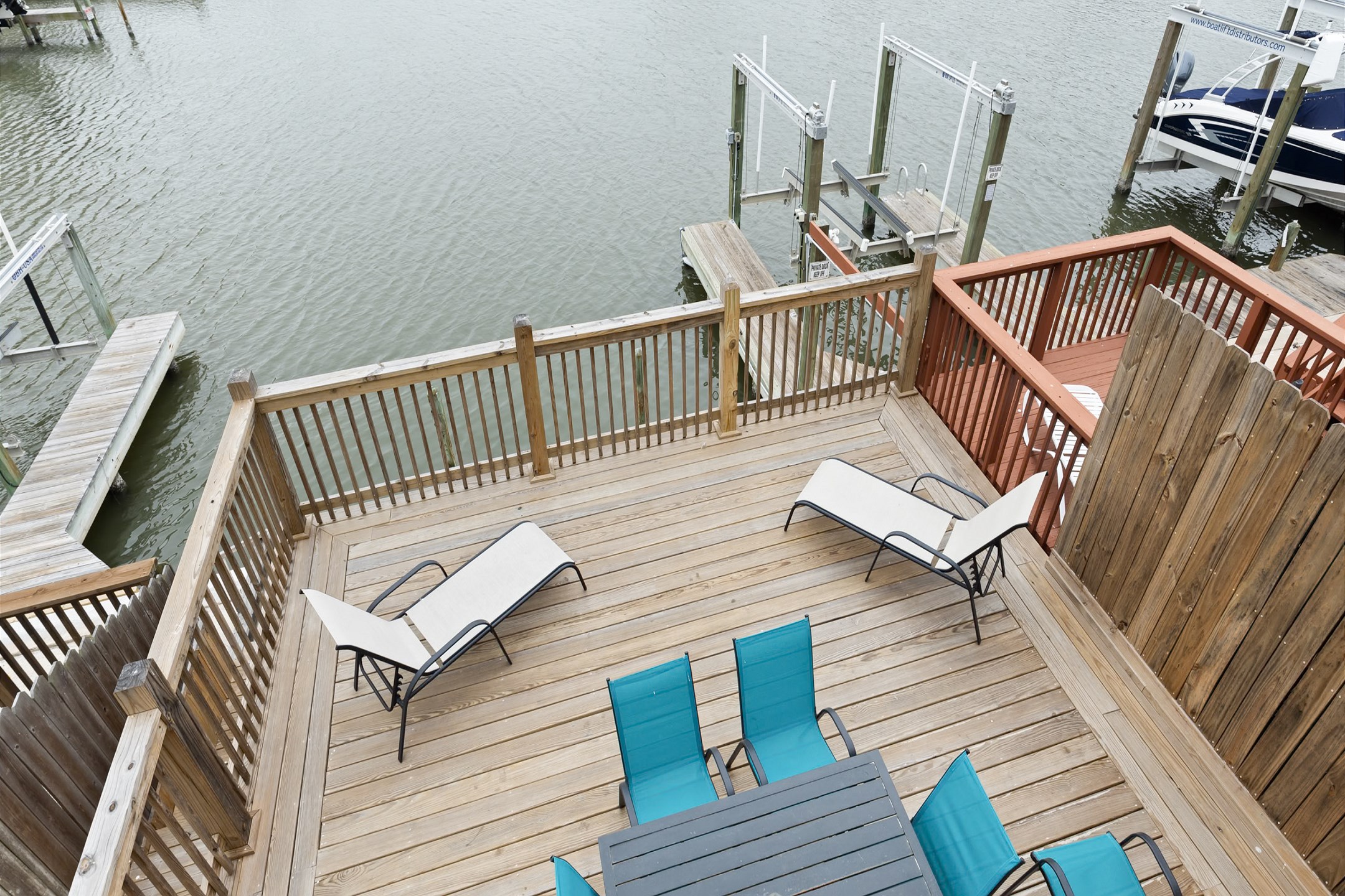 Private deck to take in the views or enjoy a meal outdoors together