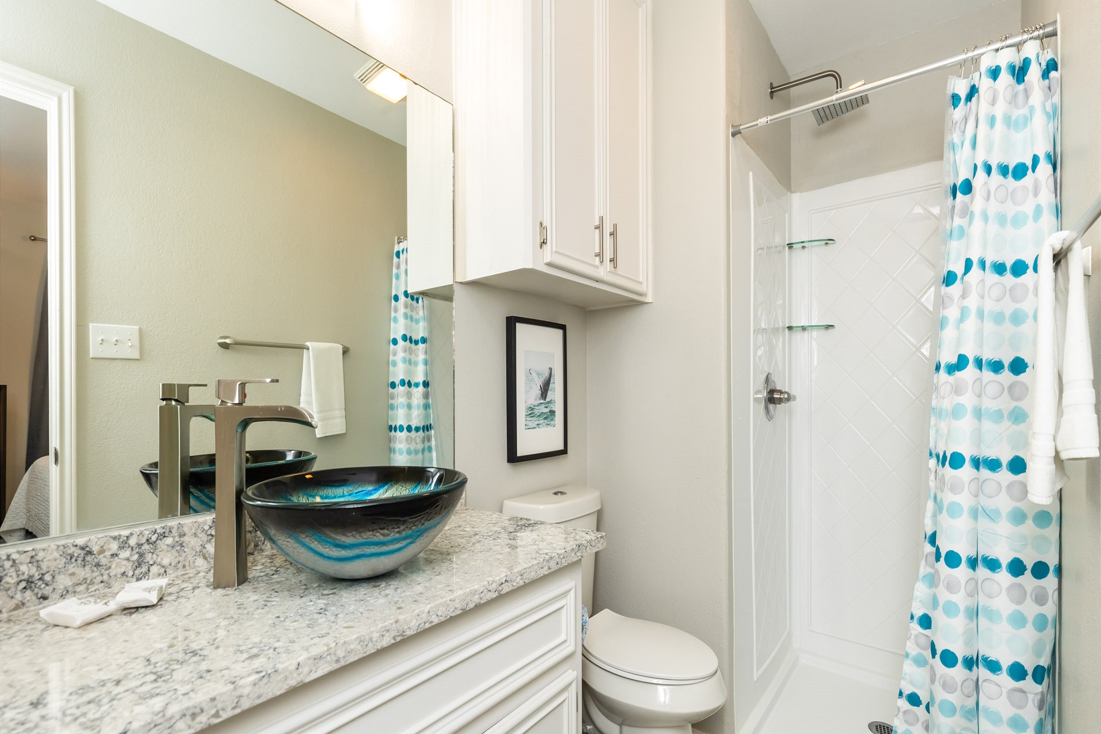 Master bathroom with walk in shower 