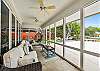 Beautiful sunroom overlooking the backyard 